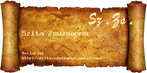 Szita Zsuzsanna névjegykártya
